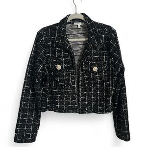 Sincerely Jules Black and White Checkered Blazer